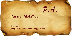 Parma Akács névjegykártya